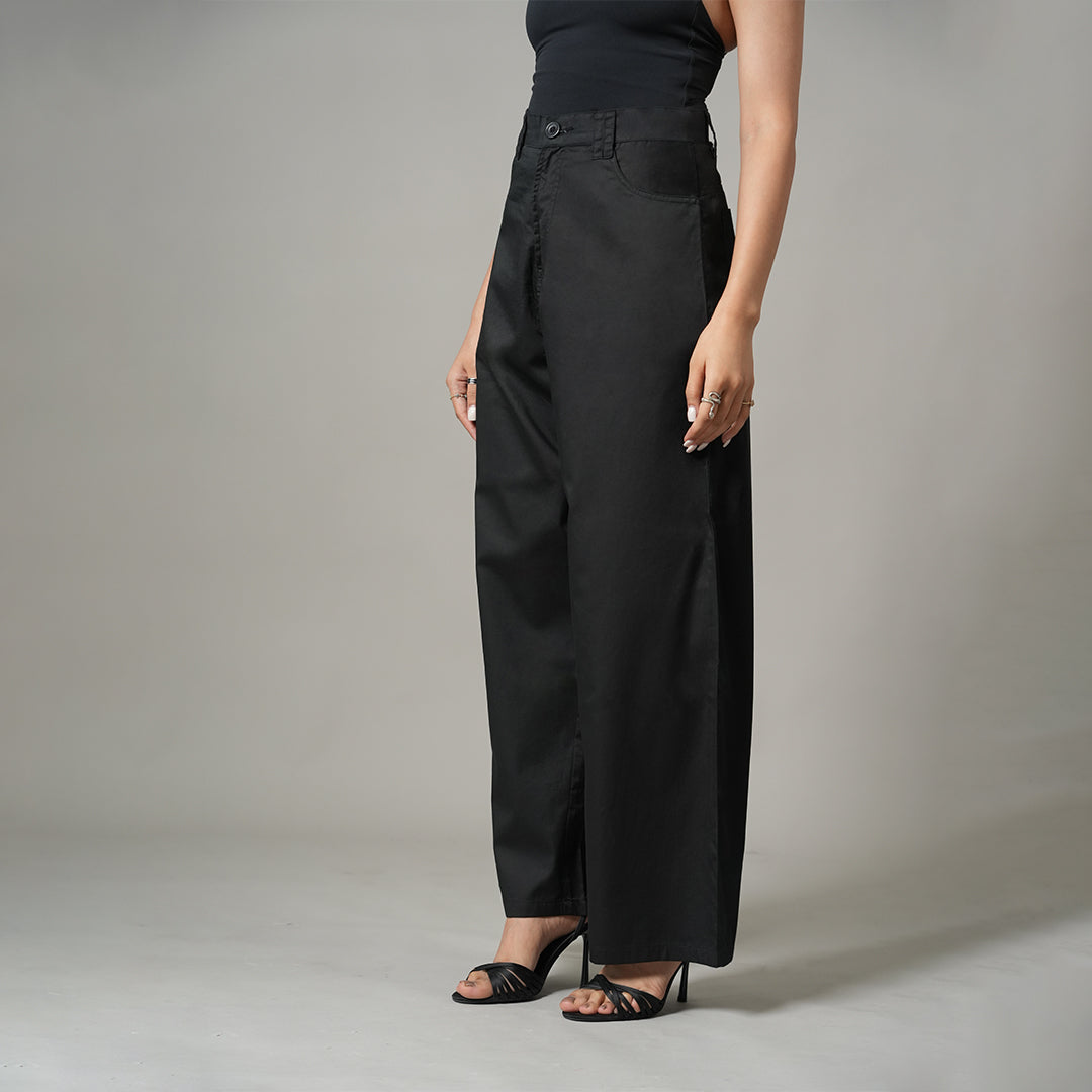 WIDE LEG BLACK TROUSER