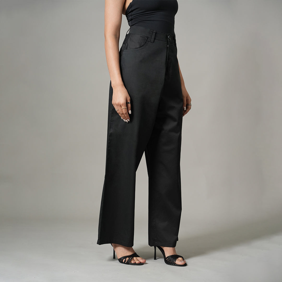 WIDE LEG BLACK TROUSER